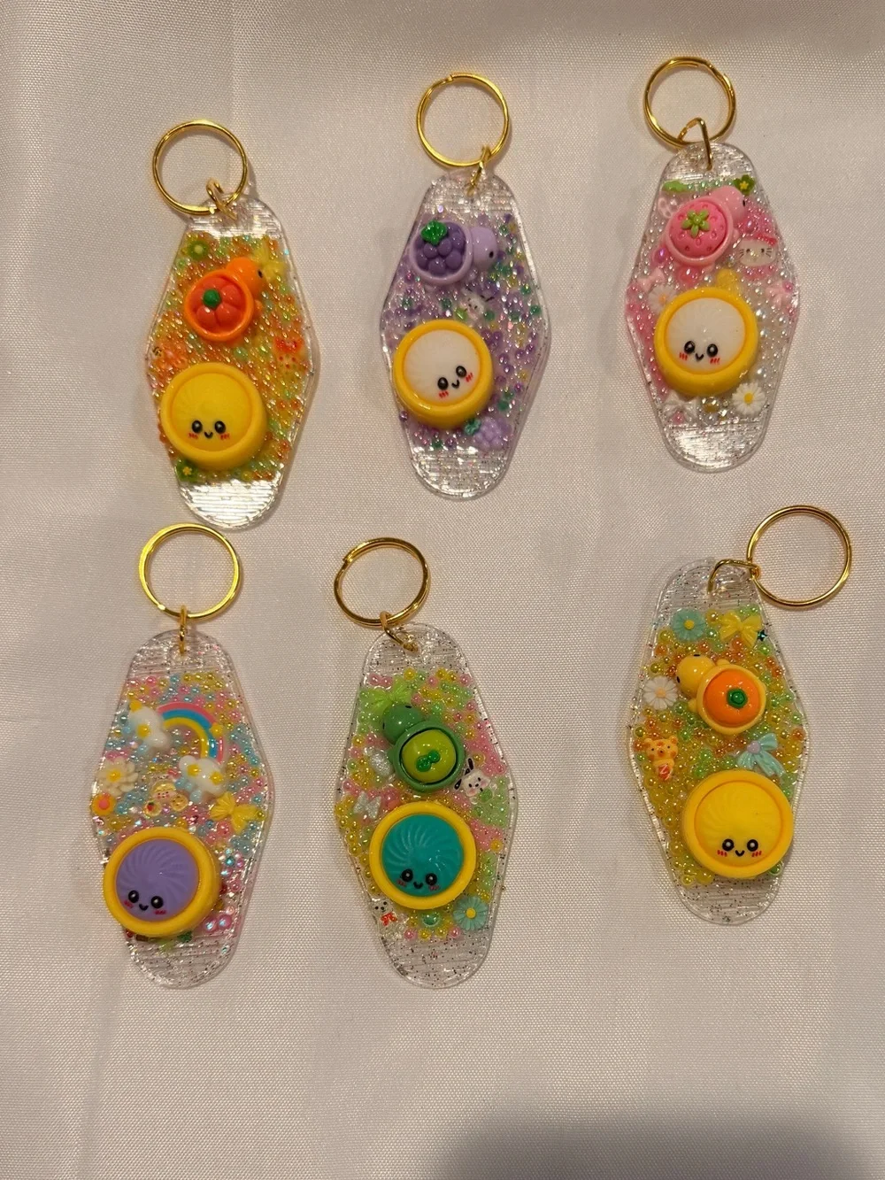 Kawaii Dumpling Charm Keychain